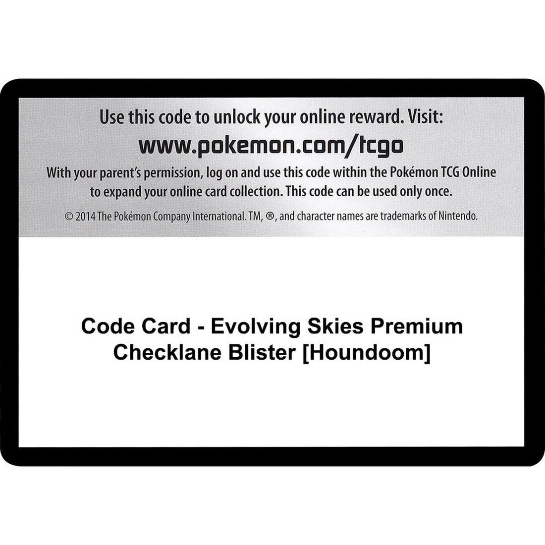 Code Card - Evolving Skies Premium Checklane Blister [Houndoom]