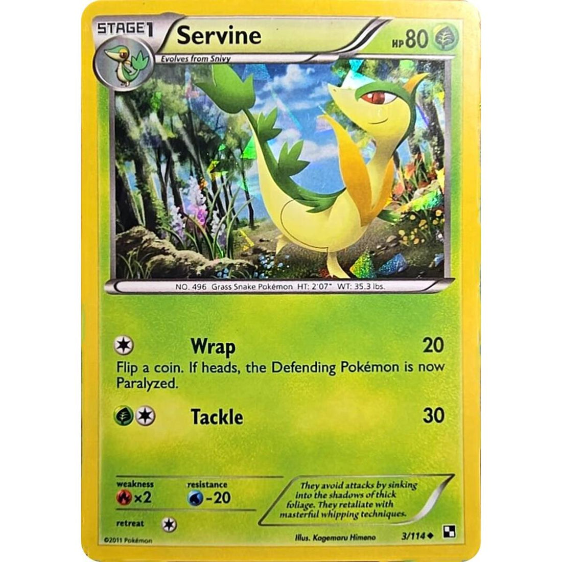 Servine - 3/114 (Cracked Ice Holo)