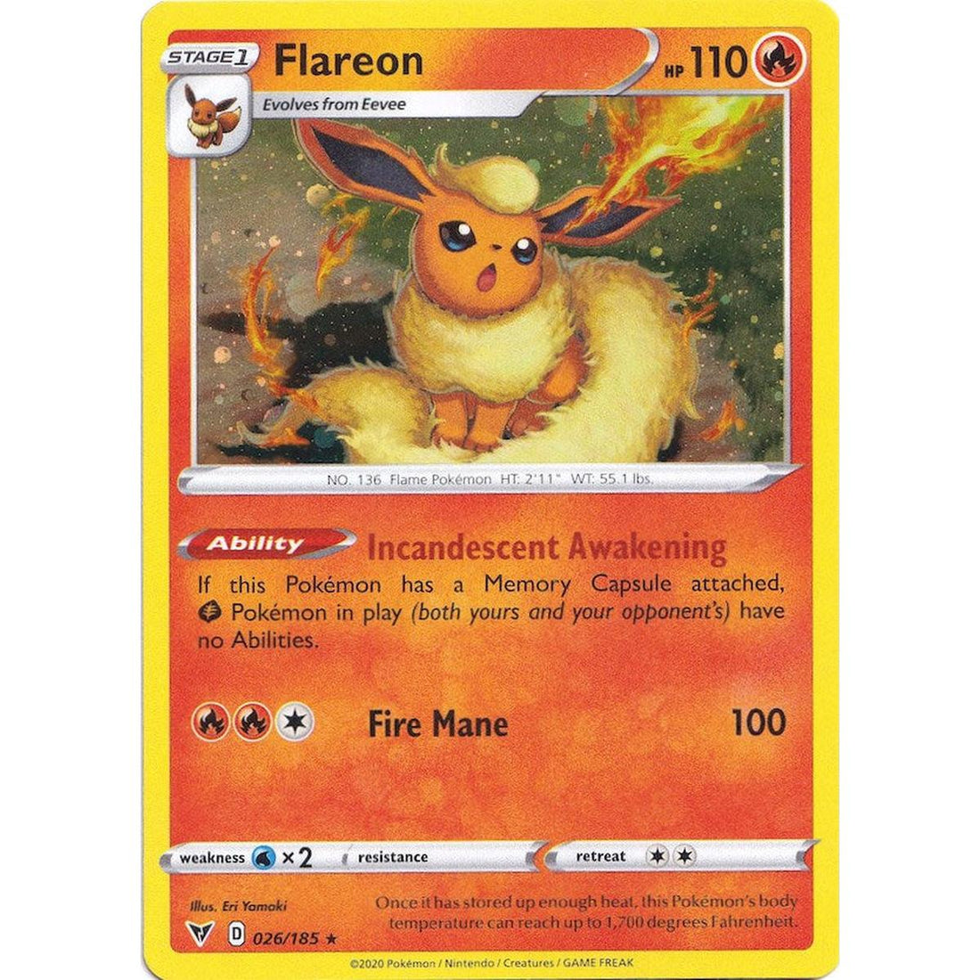 Flareon - 026/185 (Cosmos Holo)