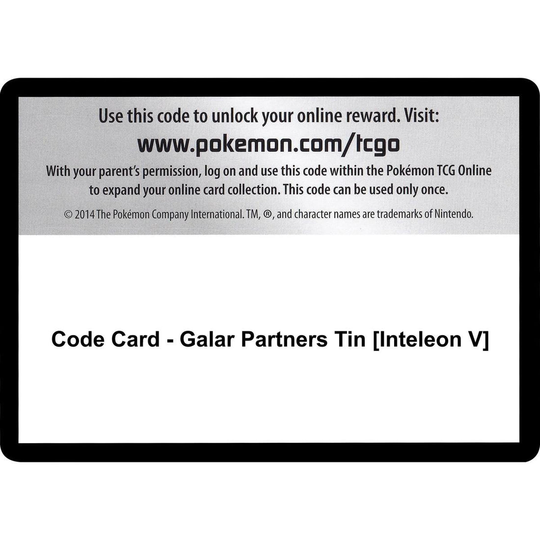 Code Card - Galar Partners Tin [Inteleon V]