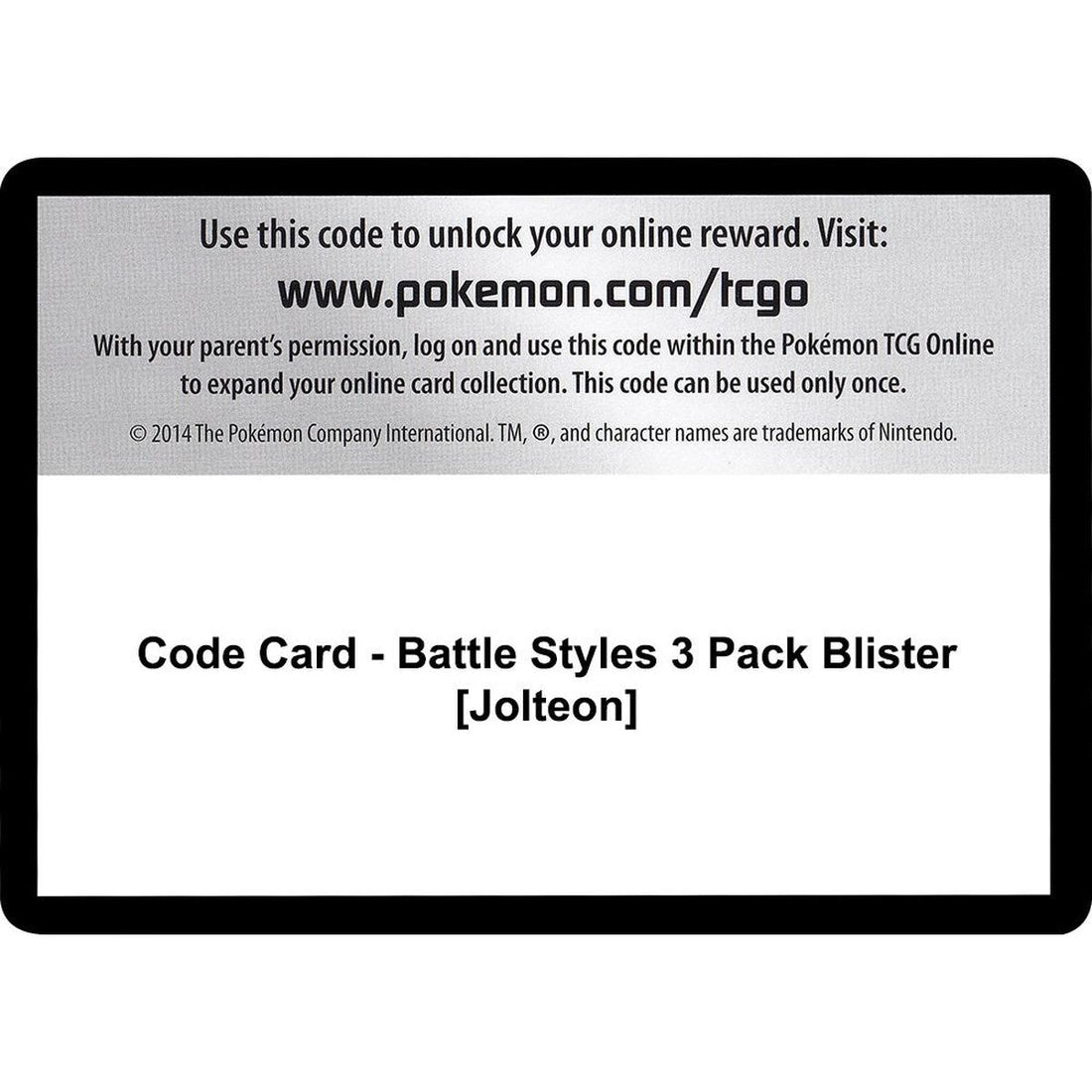 Code Card - Battle Styles 3 Pack Blister [Jolteon]