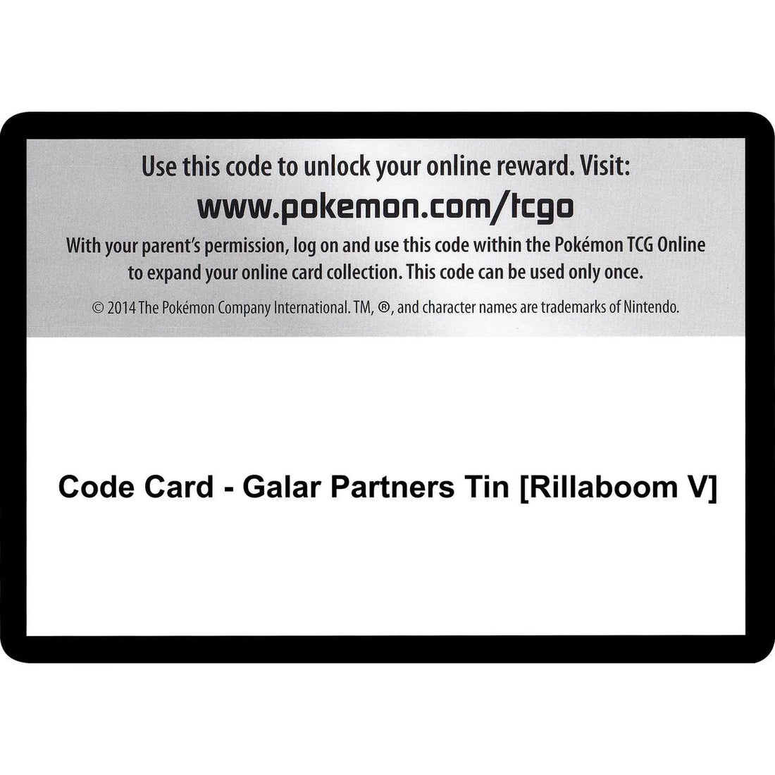 Code Card - Galar Partners Tin [Rillaboom V]