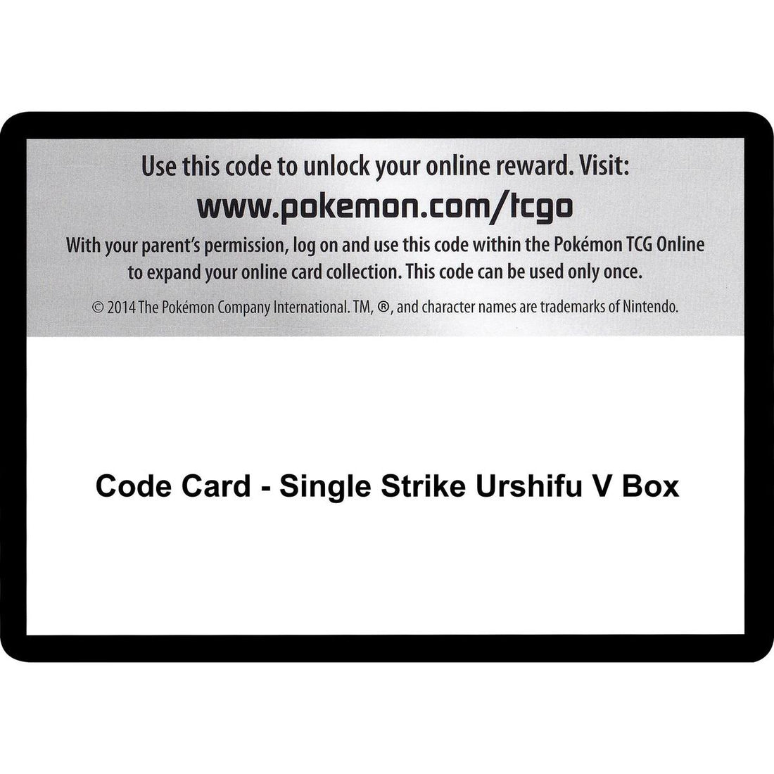 Code Card - Single Strike Urshifu V Box