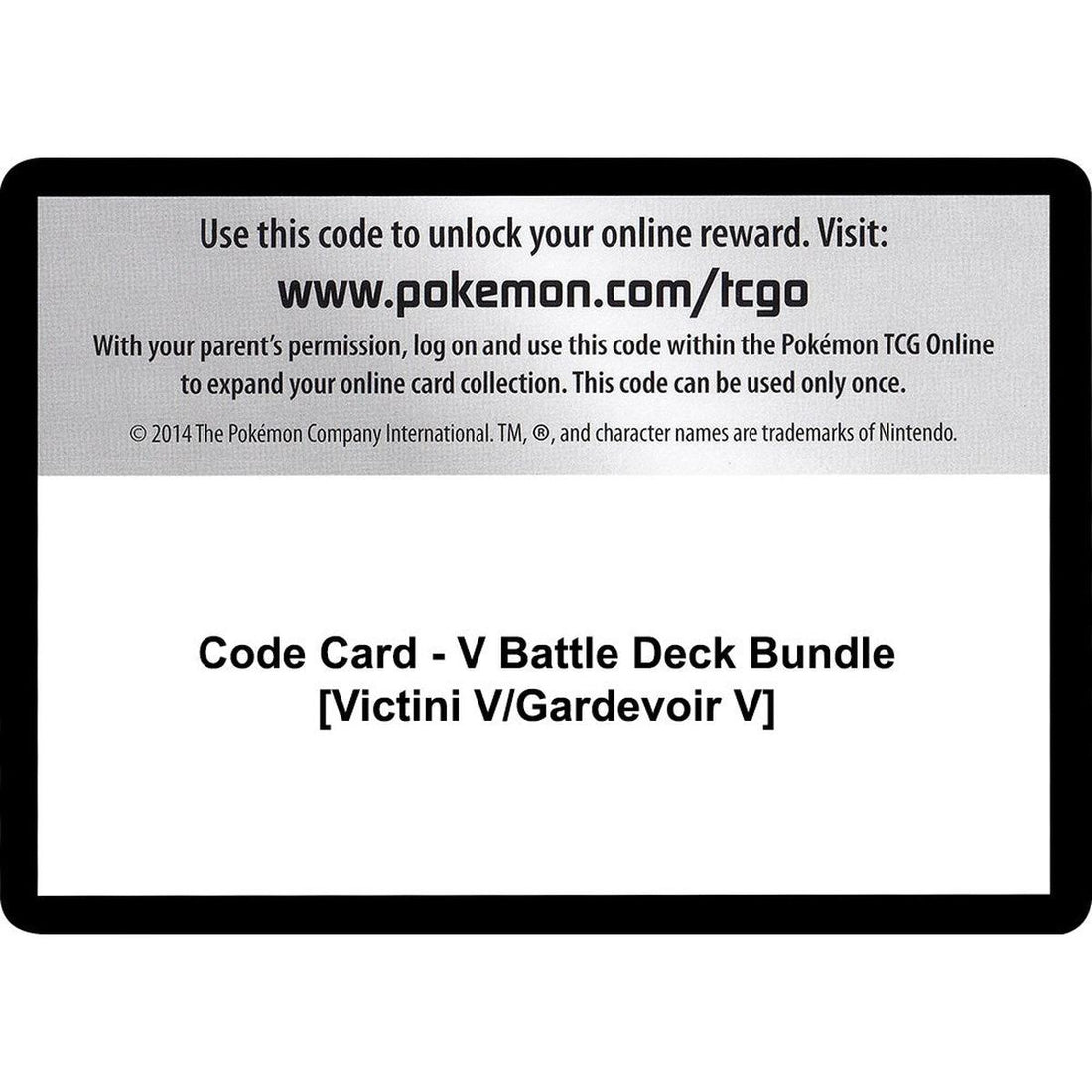 Code Card - V Battle Deck Bundle [Victini V/Gardevoir V]