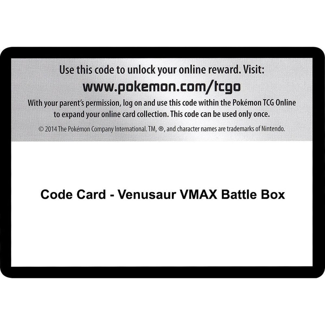 Code Card - Venusaur VMAX Battle Box