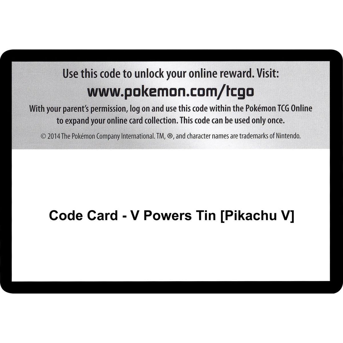 Code Card - V Powers Tin [Pikachu V]