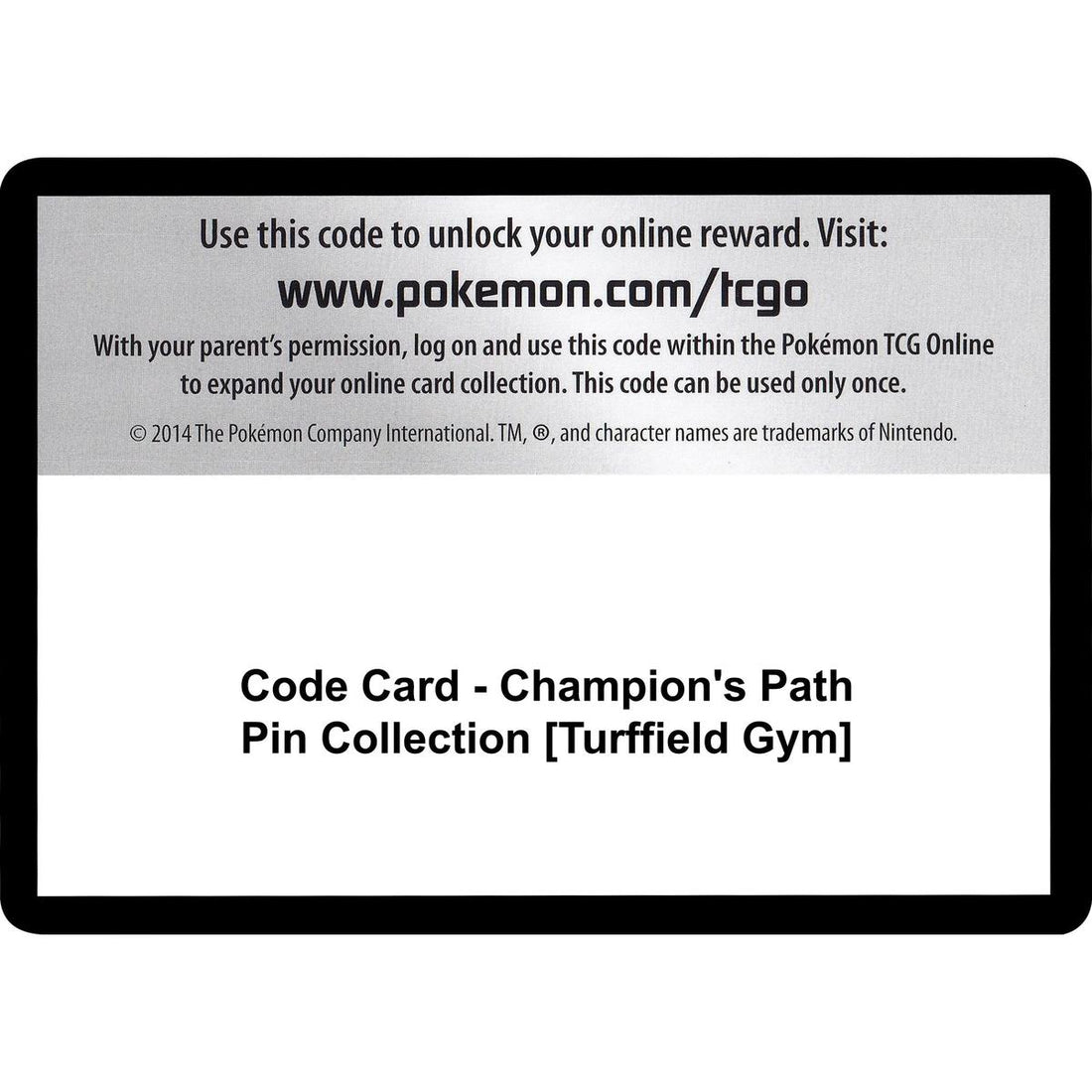 Code Card - Champion's Path Pin Collection [Turffield Gym]