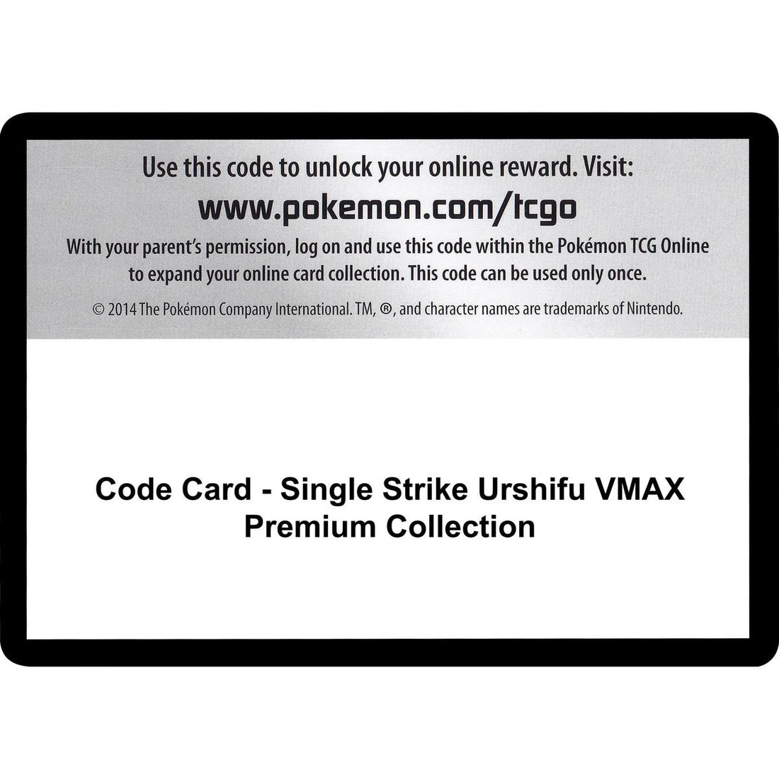 Code Card - Single Strike Urshifu VMAX Premium Collection