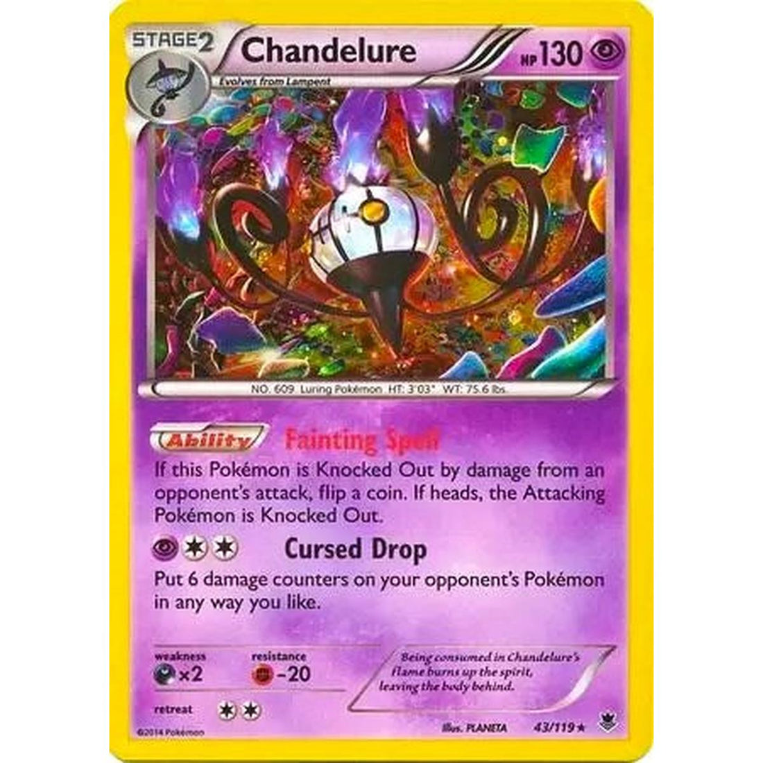 Chandelure - 43/119 (Cosmos Holo)