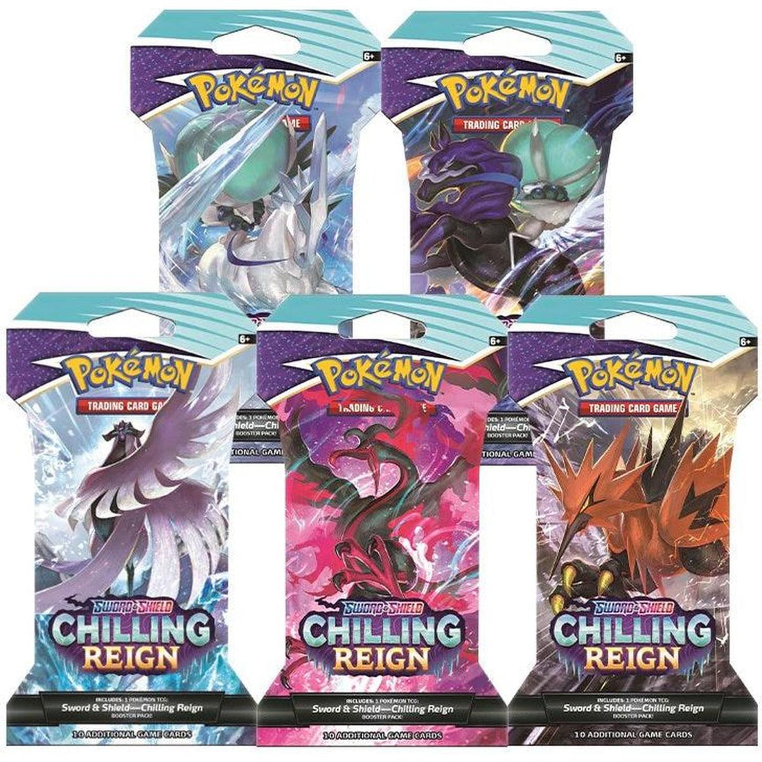 Chilling Reign Sleeved Booster Pack Art Bundle [Set of 5]