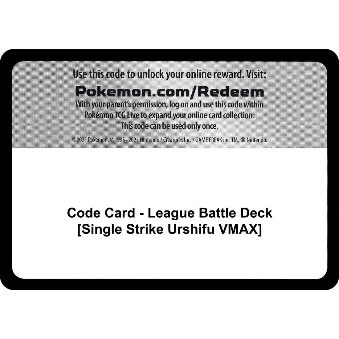 Code Card - League Battle Deck [Single Strike Urshifu VMAX]