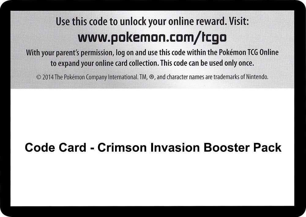 Code Card - Crimson Invasion Booster Pack