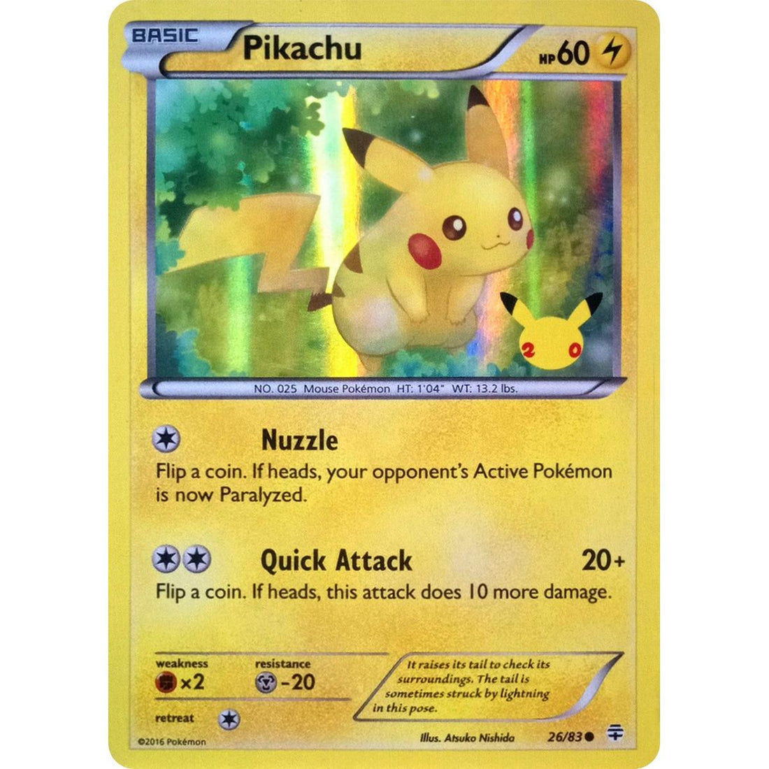 Pikachu - 26/83 (20th Anniversary)