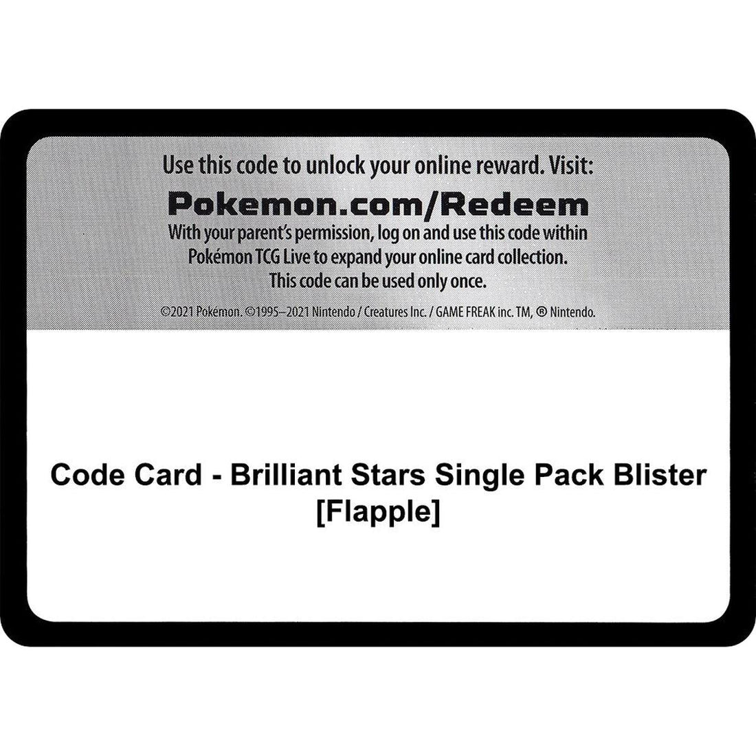 Code Card - Brilliant Stars Single Pack Blister [Flapple]