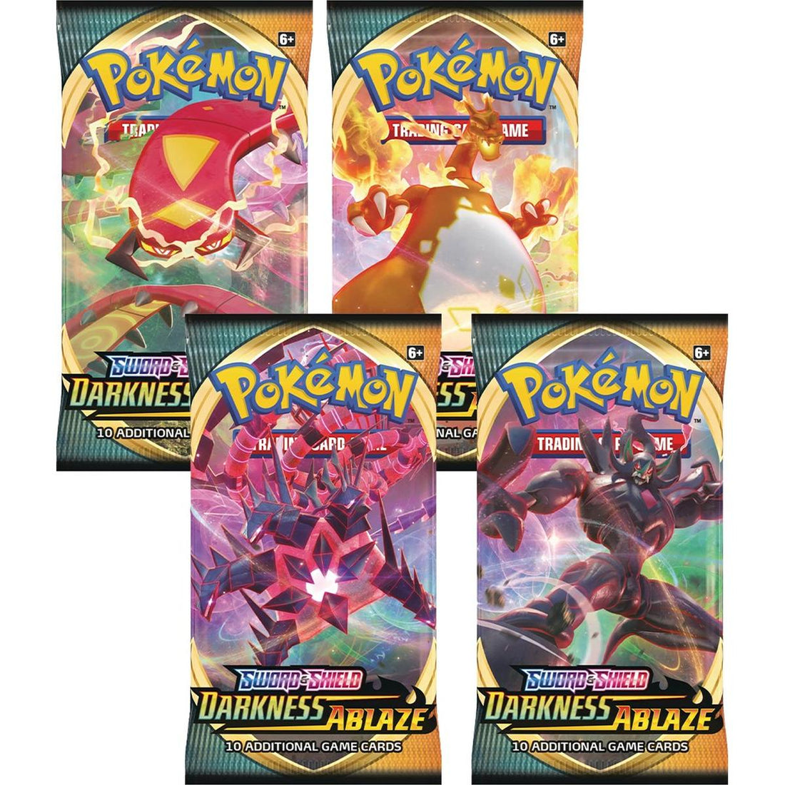 Darkness Ablaze Booster Pack Art Bundle [Set of 4]