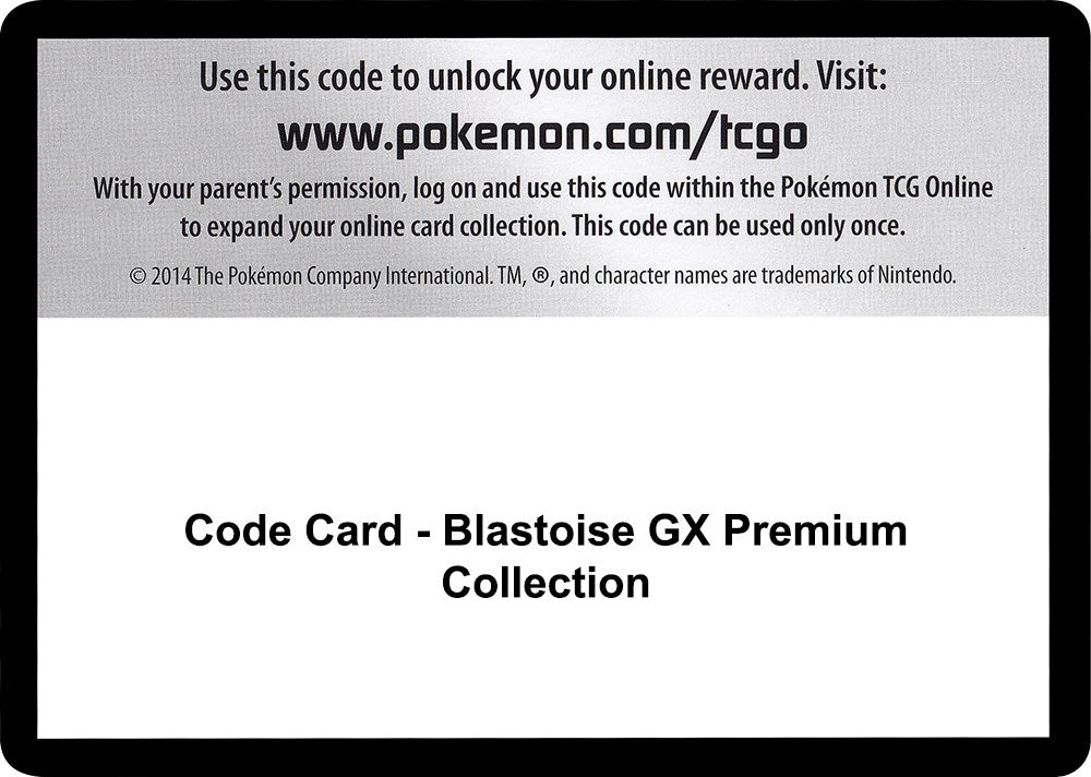 Code Card - Blastoise GX Premium Collection