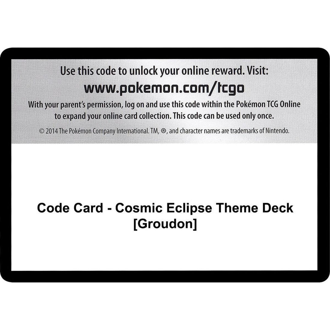 Code Card - Cosmic Eclipse Theme Deck [Groudon]