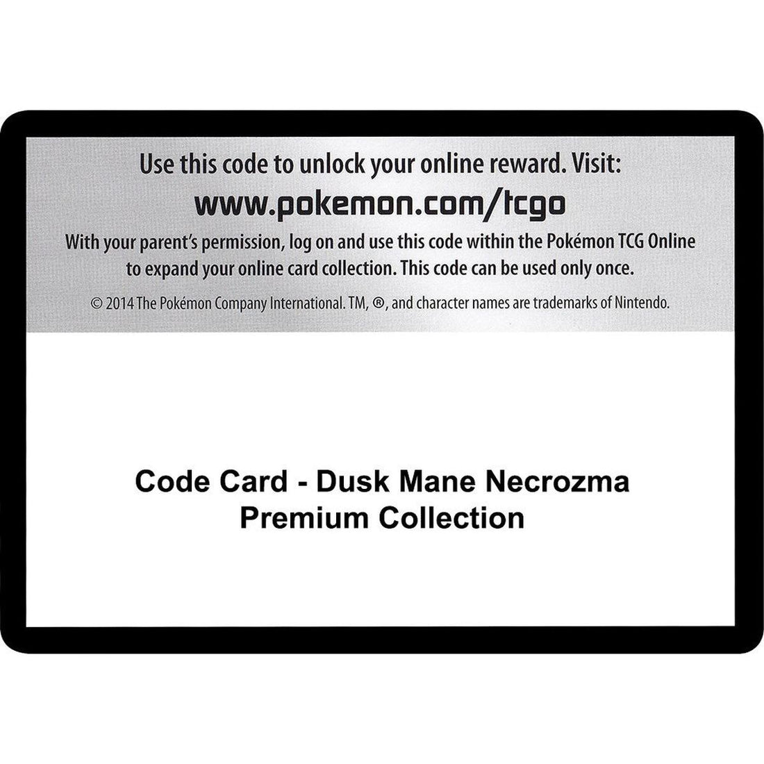Code Card - Dusk Mane Necrozma Premium Collection