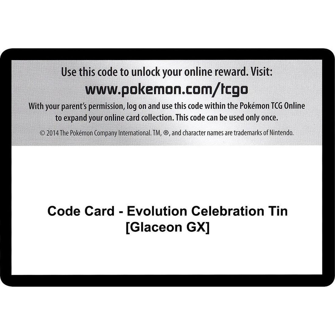 Code Card - Evolution Celebration Tin [Glaceon GX]