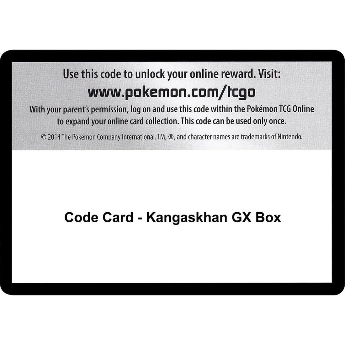 Code Card - Kangaskhan GX Box