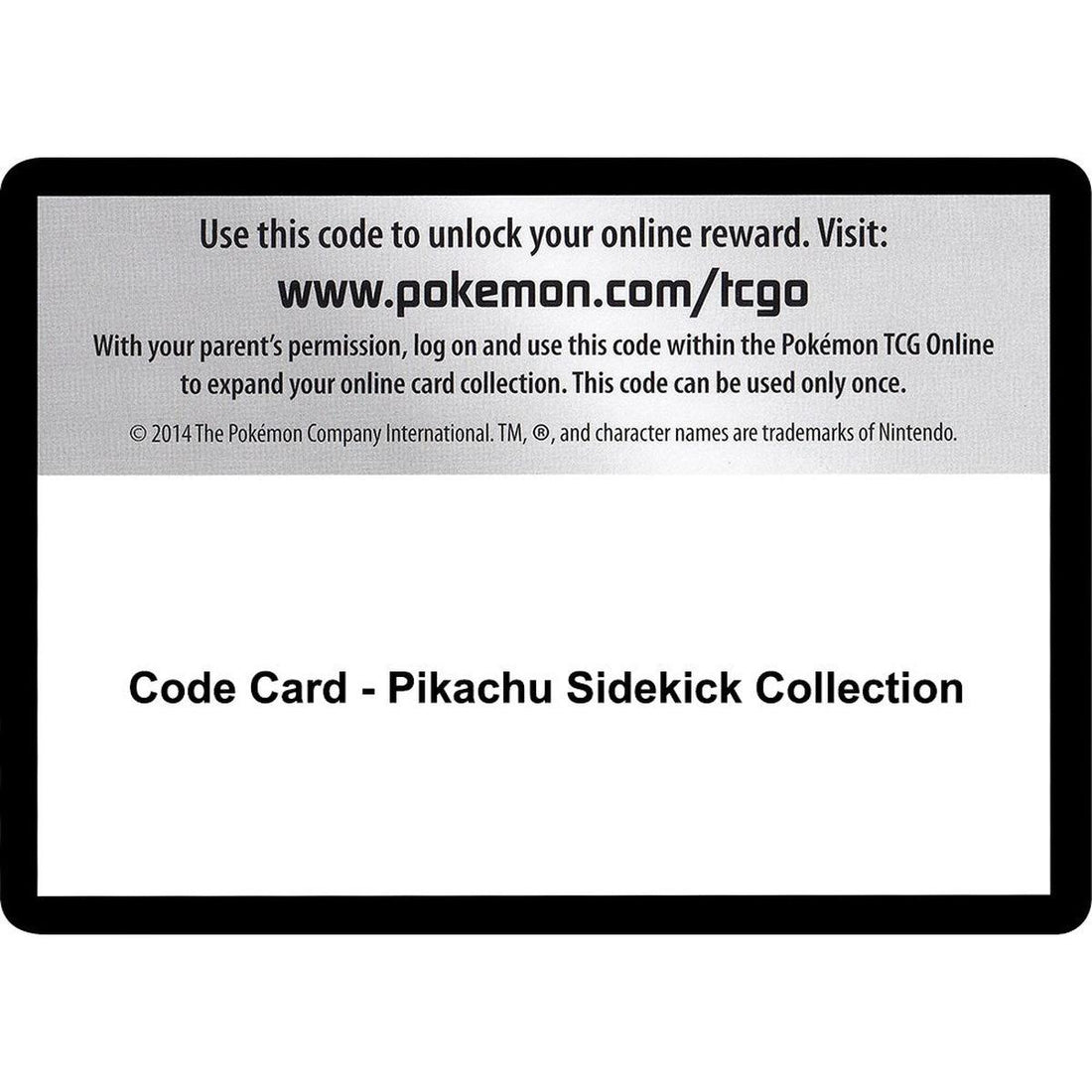 Code Card - Pikachu Sidekick Collection