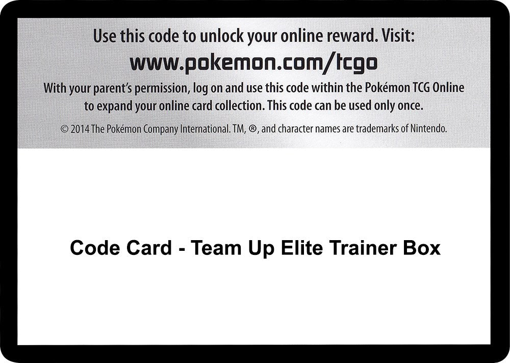 Code Card - Team Up Elite Trainer Box