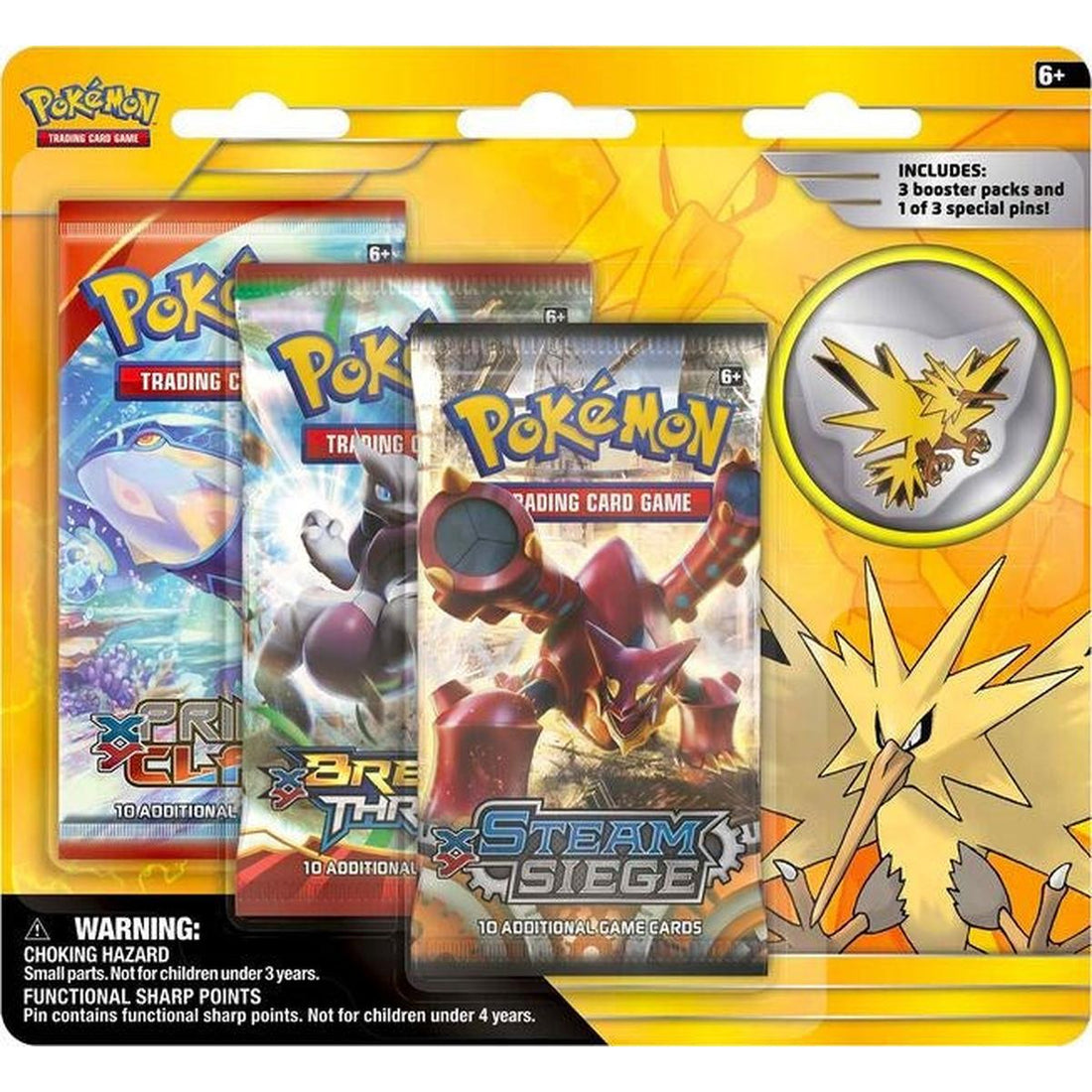 Legendary Birds Pin 3 Pack Blister [Zapdos Pin]