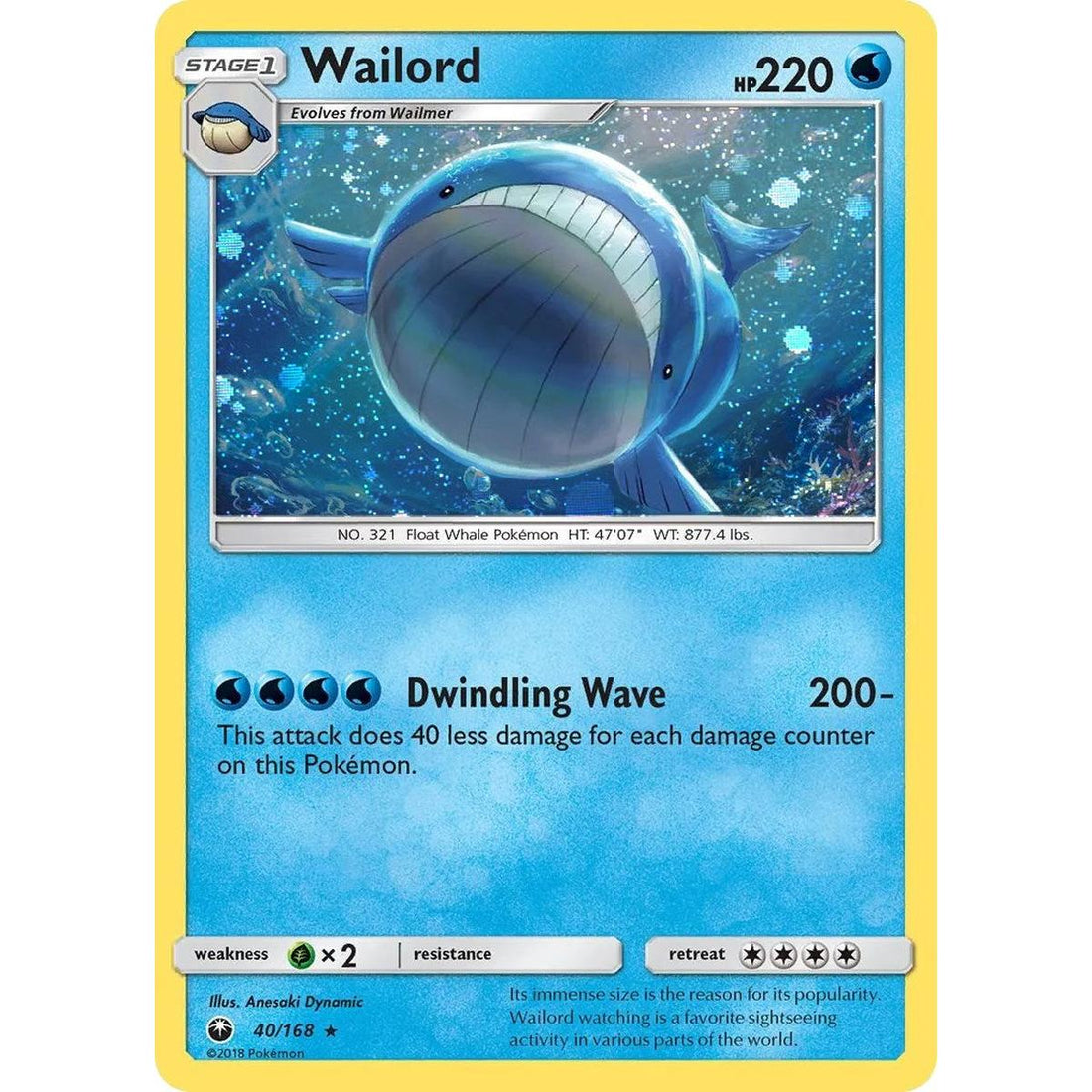 Wailord - 40/168 (Cosmos Holo)