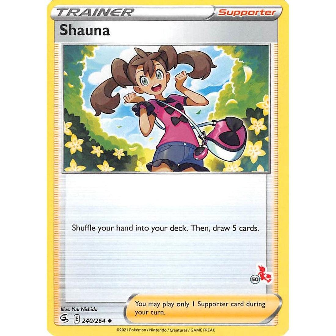 Shauna - 240/264 (#50 Cinderace Stamped)