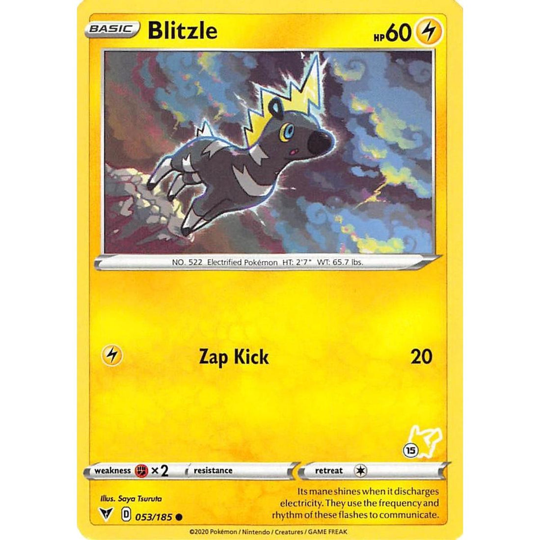 Blitzle - 053/185 (#15 Pikachu Stamped)