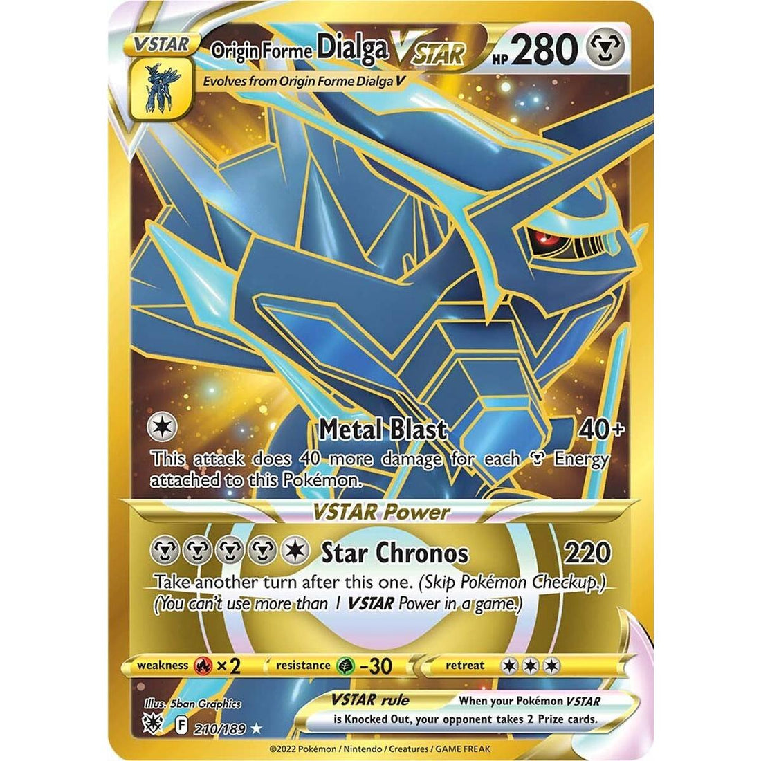 Origin Forme Dialga VSTAR - 210/189 (Secret)