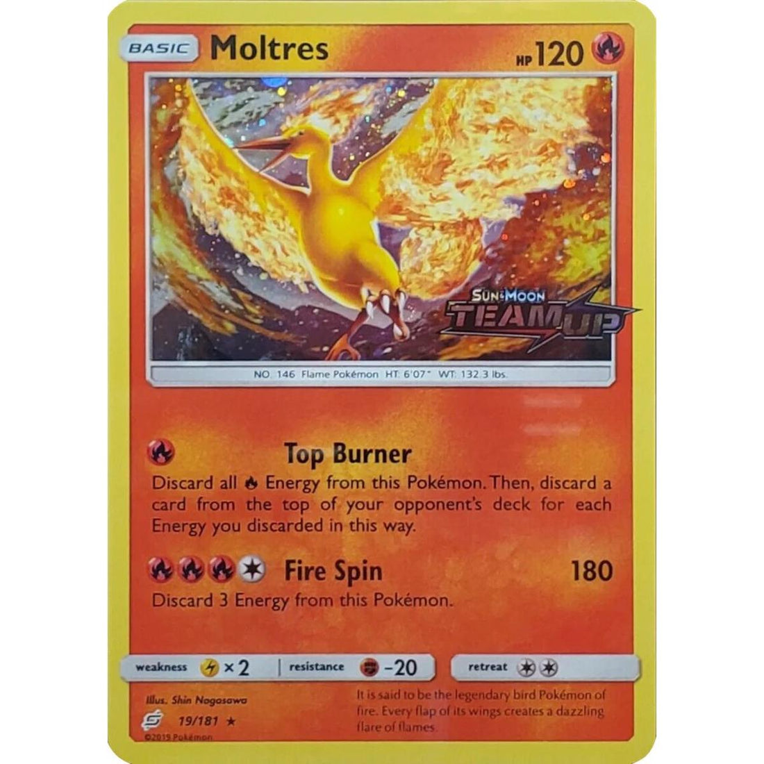 Moltres - 19/181 (Team Up Stamped)