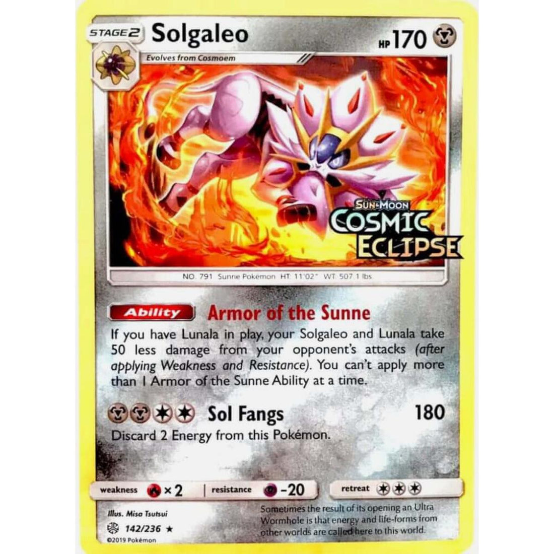 Solgaleo - 142/236 (Cosmic Eclipse Stamped)
