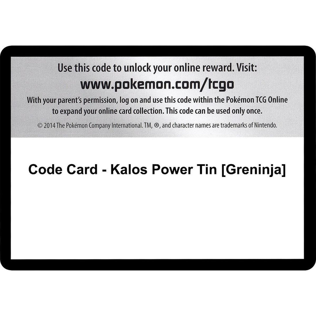 Code Card - Kalos Power Tin [Greninja]