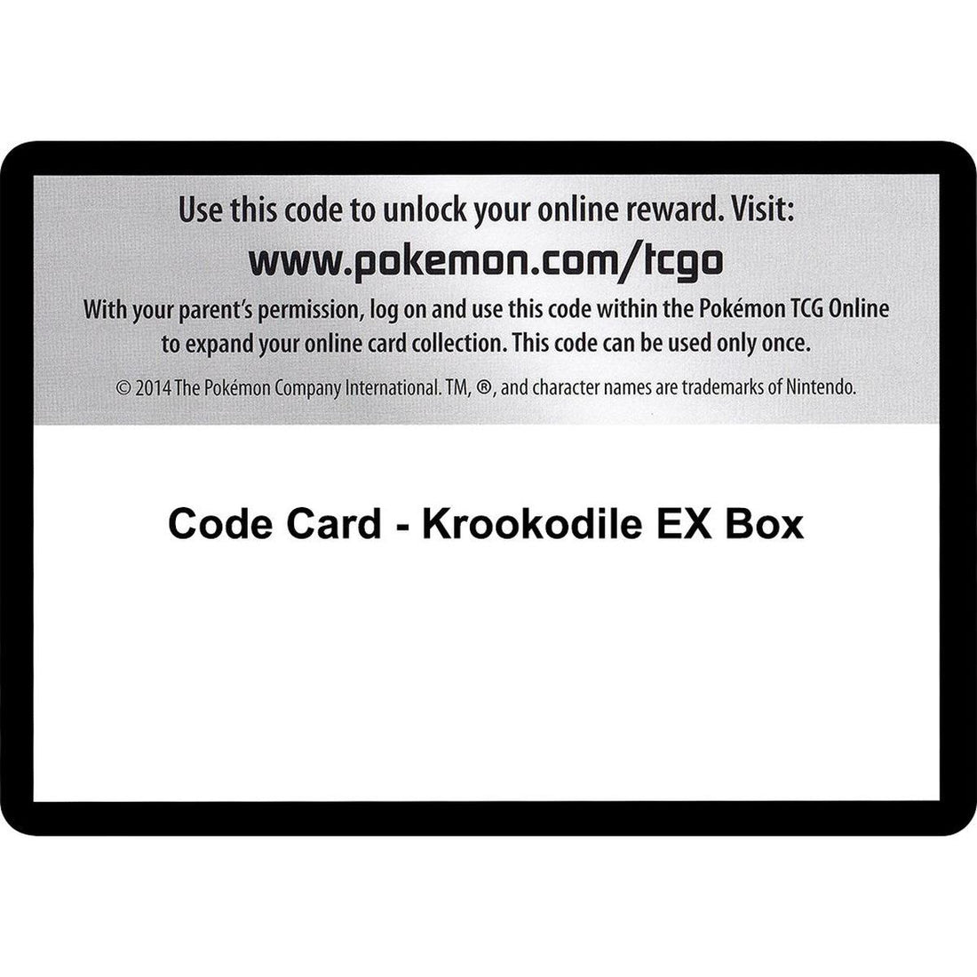 Code Card - Krookodile EX Box