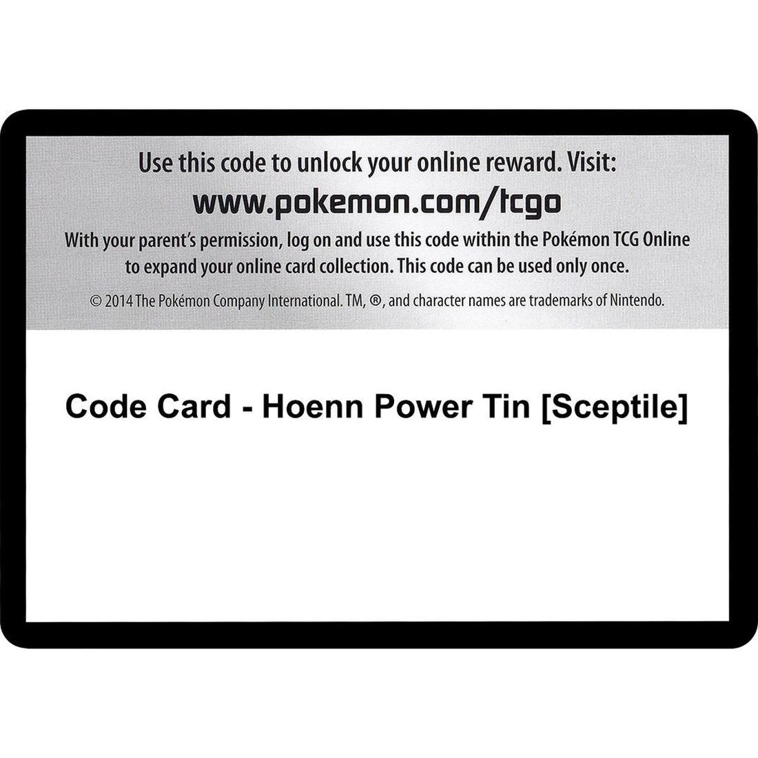 Code Card - Hoenn Power Tin [Sceptile]
