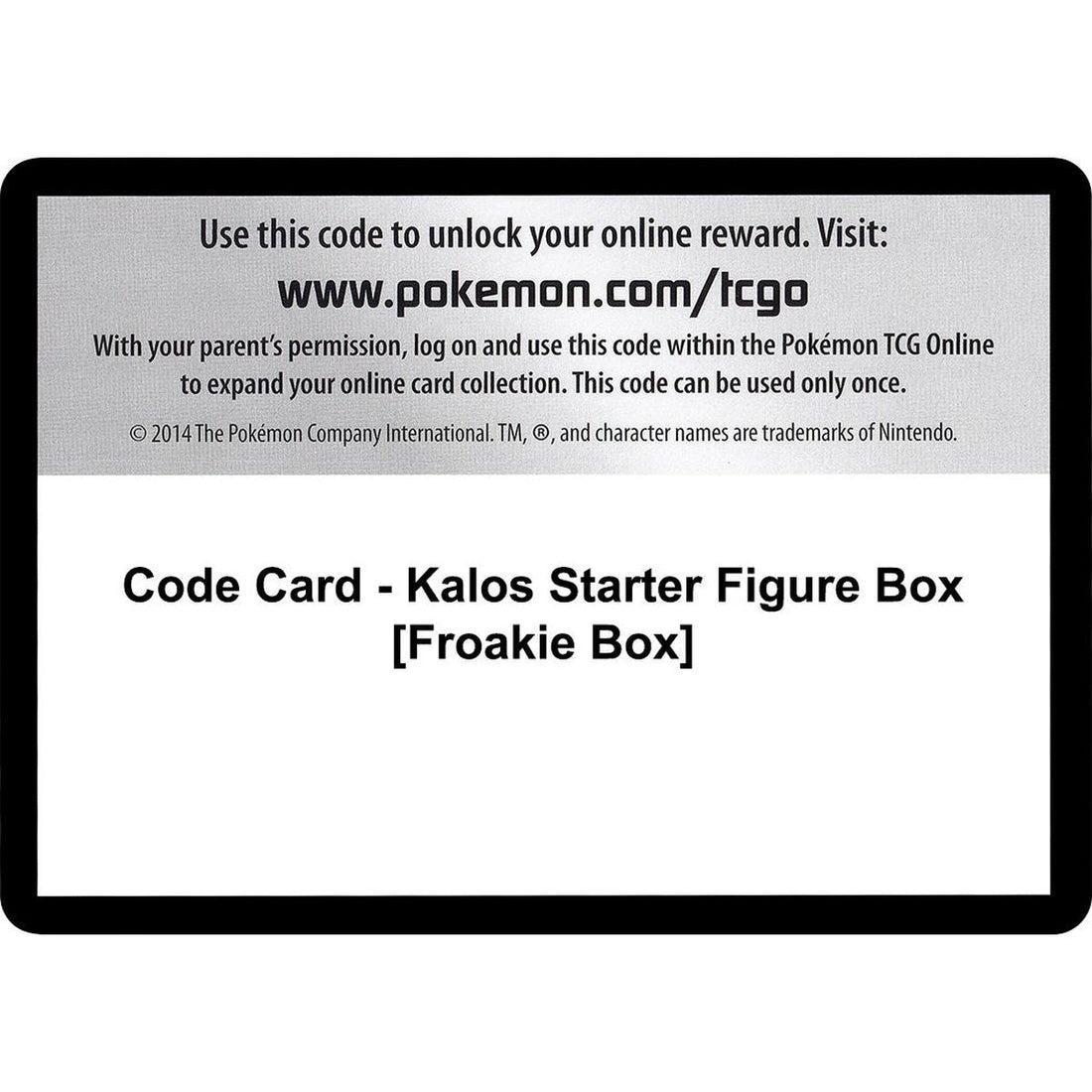Code Card - Kalos Starter Figure Box [Froakie Box]