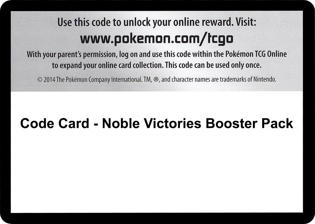 Code Card - Noble Victories Booster Pack