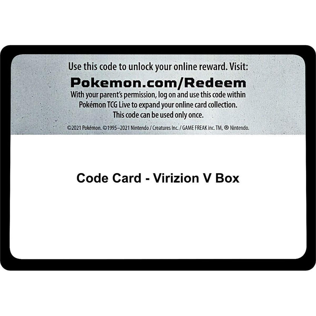 Code Card - Virizion V Box