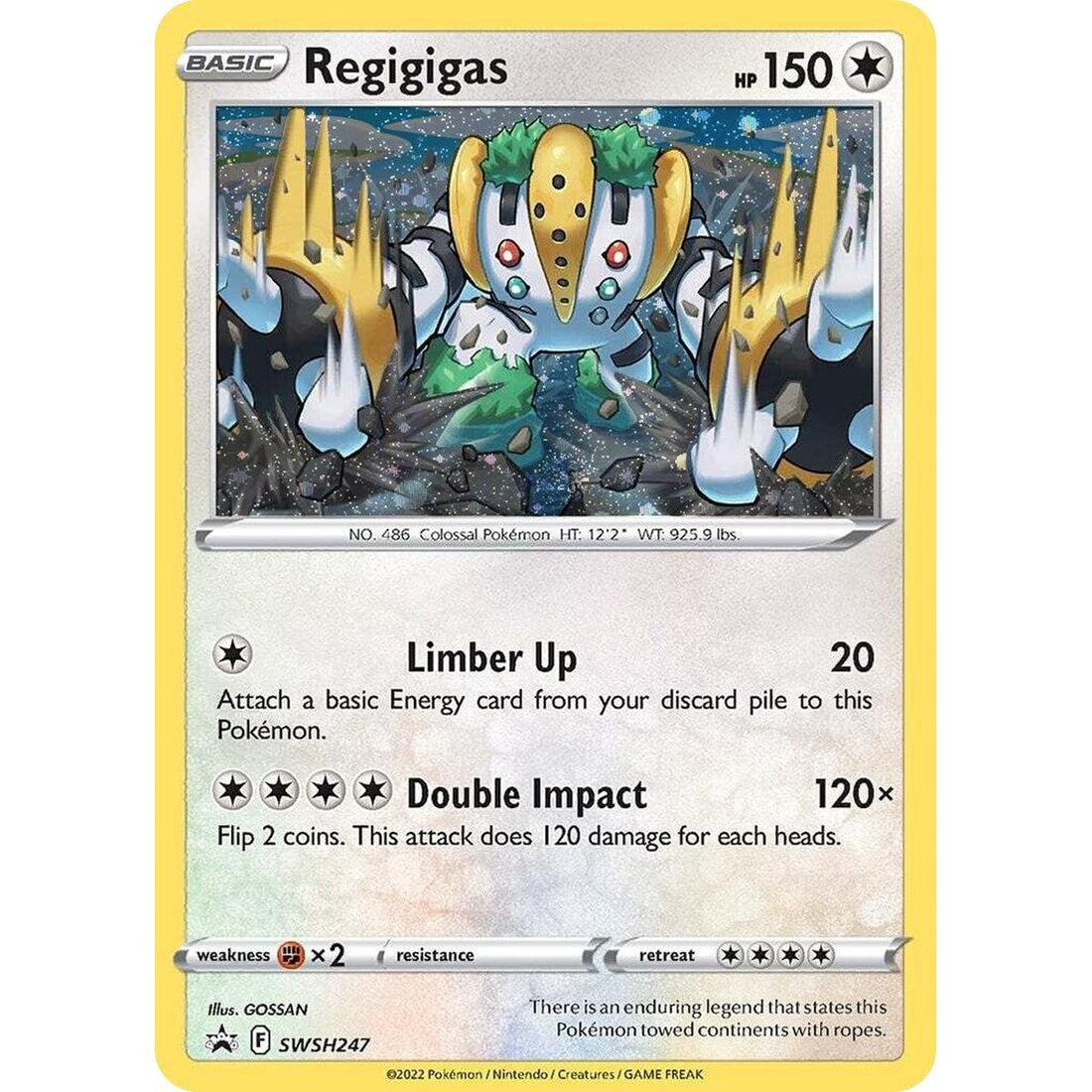 Regigigas - SWSH247 (Cosmos Holo)