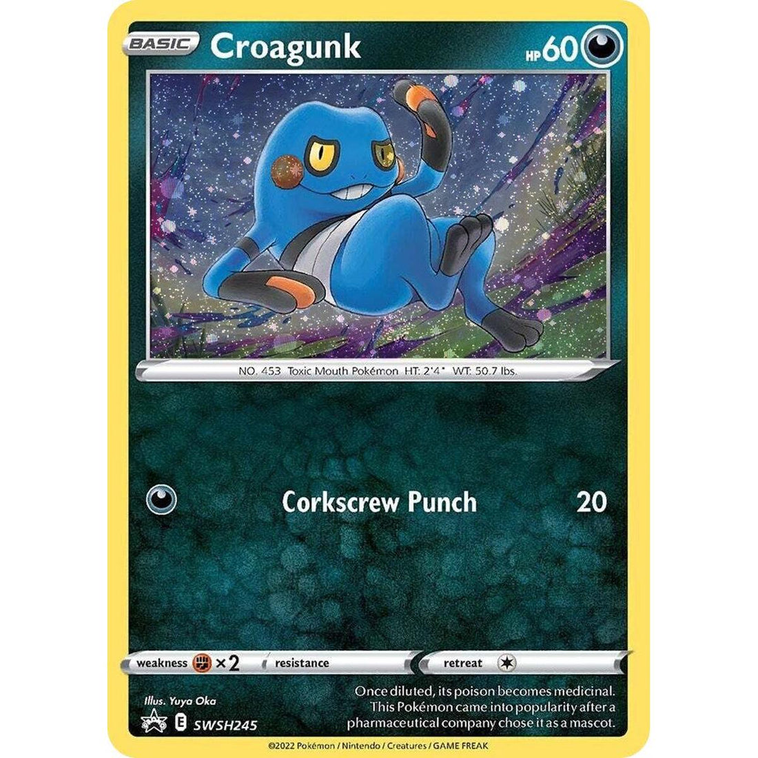 Croagunk - SWSH245 (Cosmos Holo)