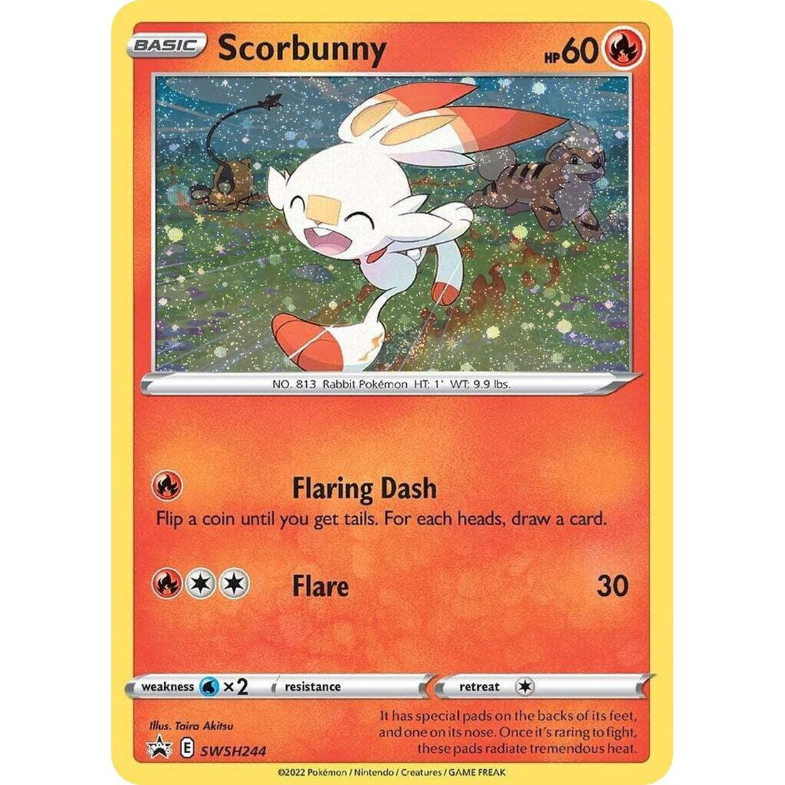 Scorbunny - SWSH244 (Cosmos Holo)