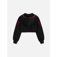Aelfric Eden Cropped Contrast Stripe Zip Up Hoodie