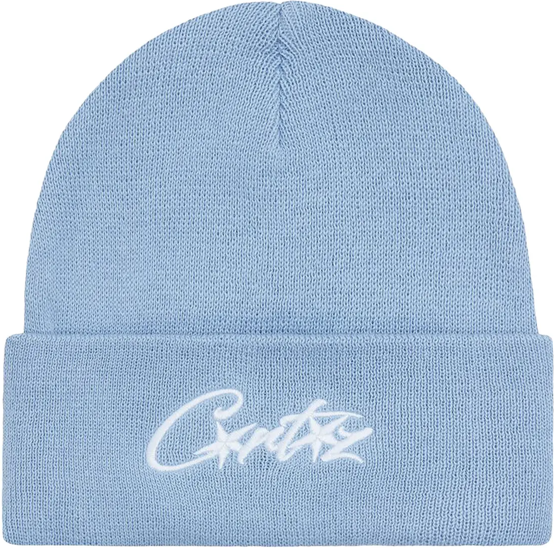 Corteiz Allstarz Folded Beanie Baby Blue