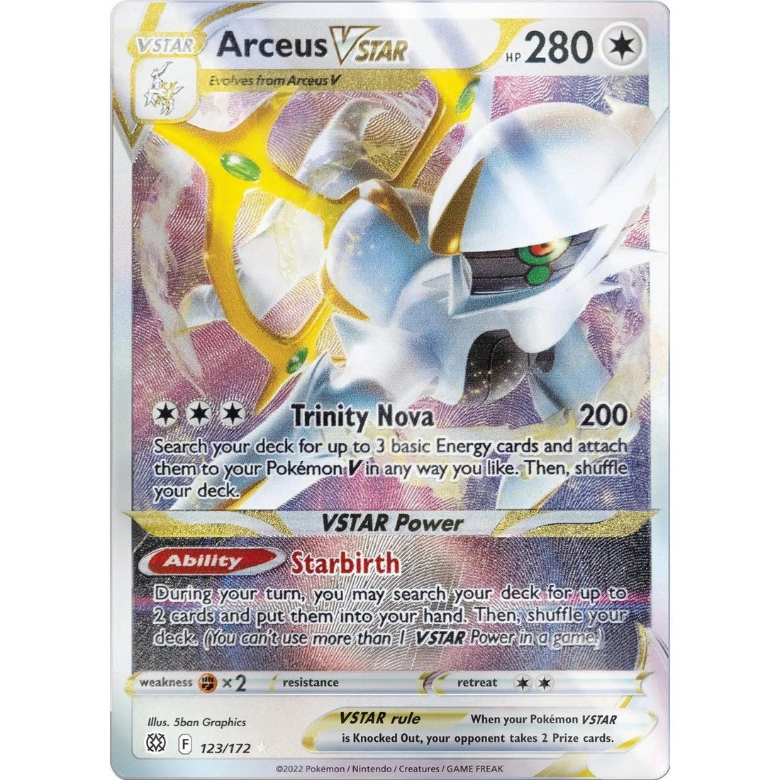 Arceus VSTAR - 123/172 (Metal Card)