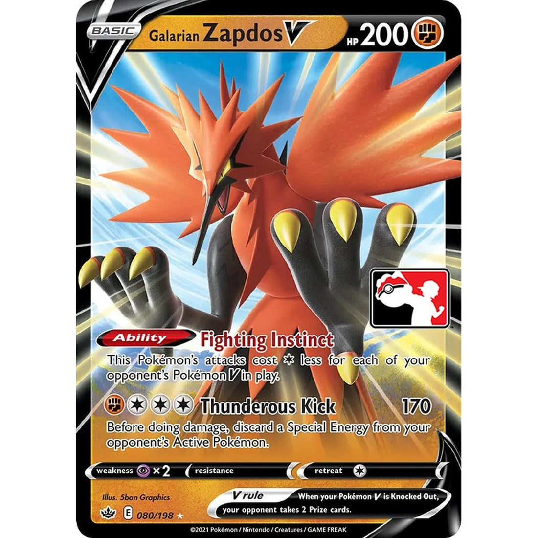 Galarian Zapdos V - 080/198