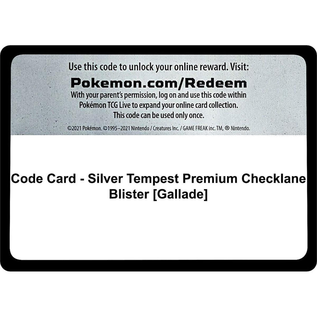 Code Card - Silver Tempest Premium Checklane Blister [Gallade]