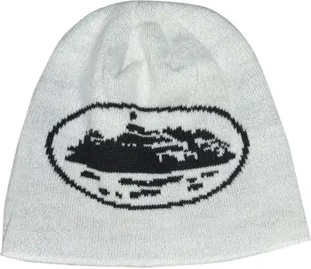 Corteiz Alcatraz Beanie White