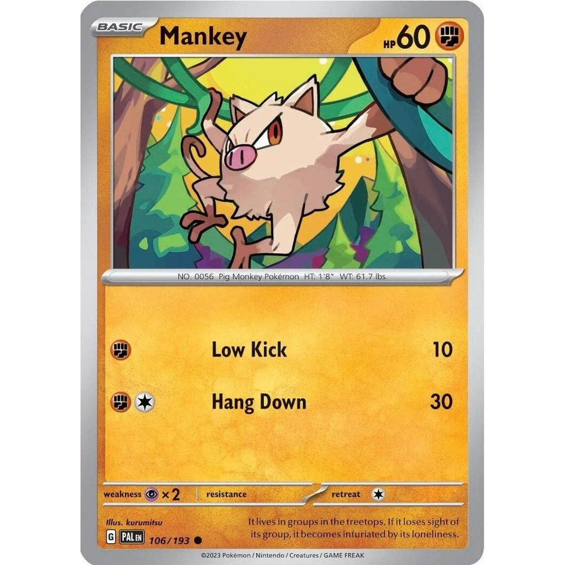 Mankey - 106/193 (Cosmos Holo)