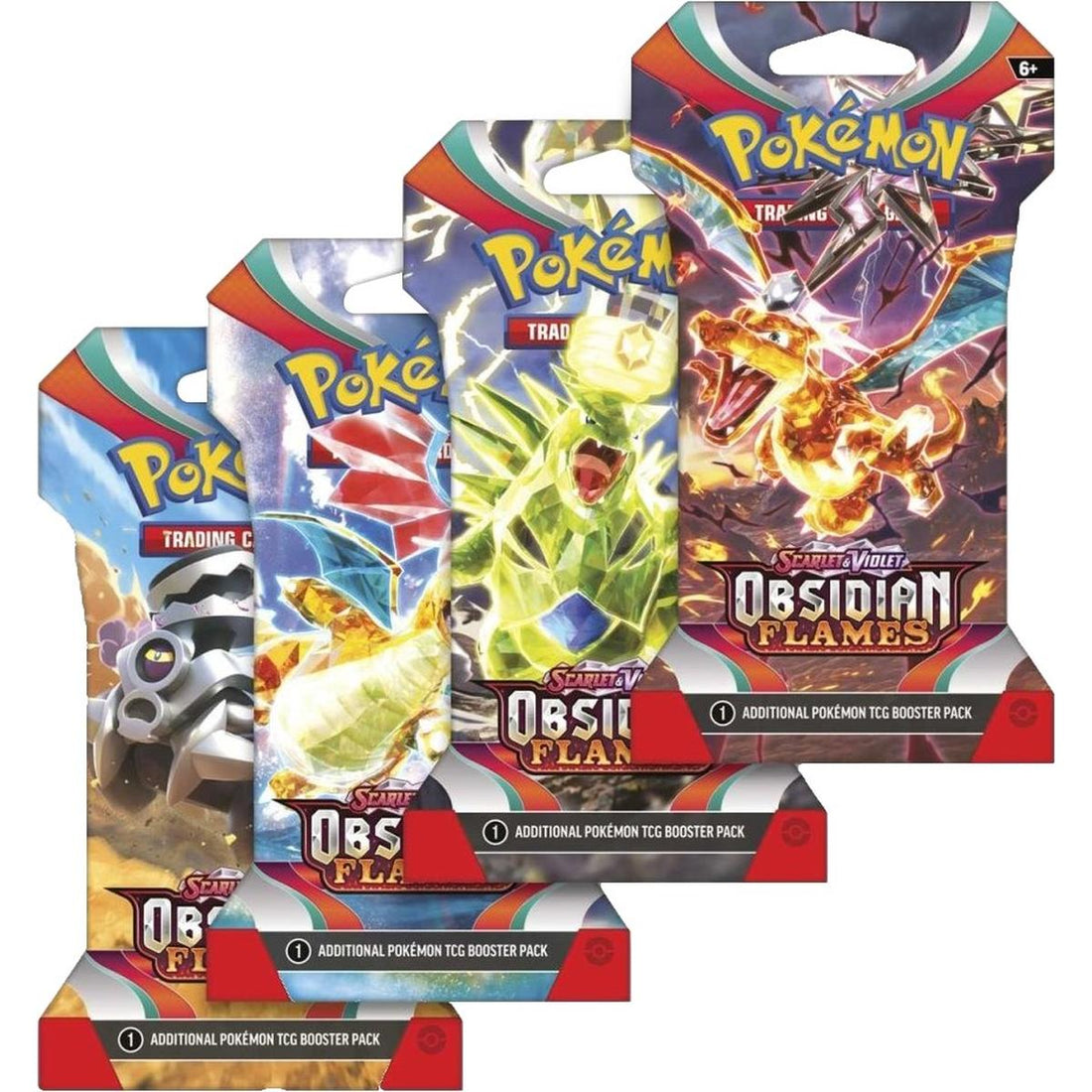 Obsidian Flames Sleeved Booster Pack Art Bundle [Set of 4]